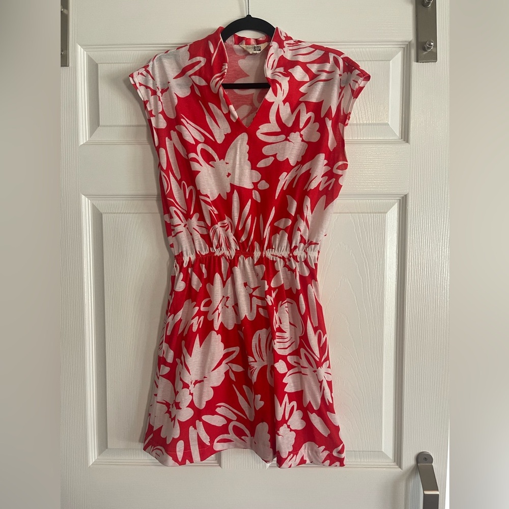 Vintage Floral Red Dress